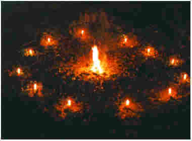 Kerzenkreis, Feuerritual fr Liebeszauber
